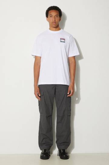 Хлопковая футболка Billionaire Boys Club Big Catch мужская цвет белый с принтом B24246 Хлопковая футболка Billionaire Boys Club Big Catch мужская цвет белый с принтом B24246