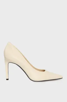 Женские белые кожаные лодочки PUMP 90 Белый 38 Calvin Klein HW0HW02527
