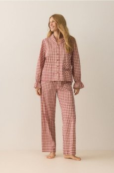 Reserved - Піжамний картатий комплект з двох предметів - червоний - 949EX-33X