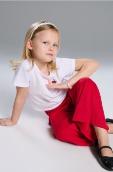 Штани прямого крою - червоний