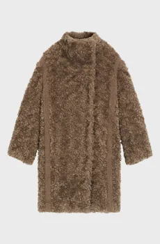 Женская коричневая шуба Бежевый 32 BOSS 50548340;247