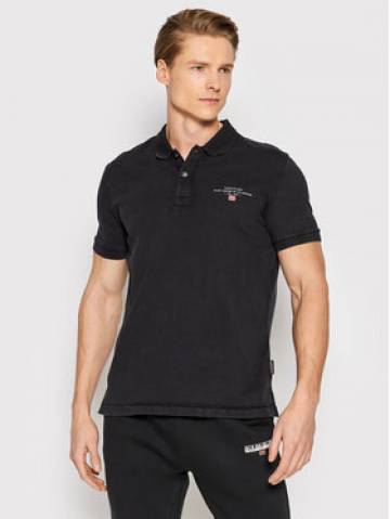 Napapijri Поло Elbas NP0A4GB4 Чорний Regular Fit Napapijri Поло Elbas NP0A4GB4 Чорний Regular Fit