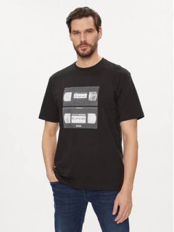 Boss Футболка TeRetroLeo 50510021 Чорний Regular Fit Boss Футболка TeRetroLeo 50510021 Чорний Regular Fit