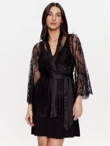 Hunkemöller Халат 191636 Чорний Regular Fit Hunkemöller Халат 191636 Чорний Regular Fit