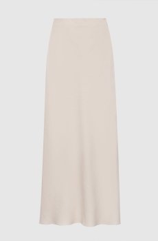 Юбка цвета айвори с льном