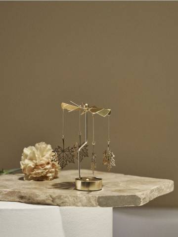 Металевий свічник - золотий