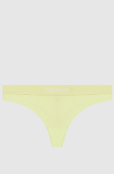 Зеленые трусики-тонг с логотипом узором