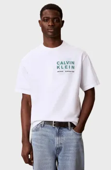 Мужская белая футболка Relaxed Белый XL Calvin Klein Jeans LV04RG305G