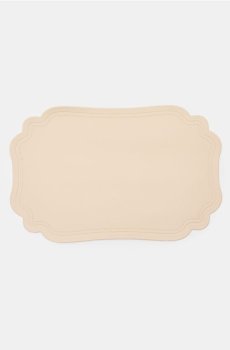 Серветка на стіл з екошкіри - кремовий