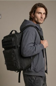 Технічний рюкзак з липучками - чорний