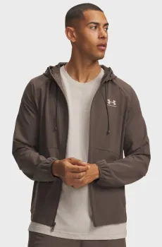 Мужская темно-коричневая ветровка UA Vibe Woven Jacket Коричневый XXL Under Armour 6003001-200