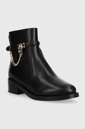 Кожаные полусапожки MICHAEL Michael Kors Hamilton женские цвет чёрный на плоском ходу 40F3HAME5L Кожаные полусапожки MICHAEL Michael Kors Hamilton женские цвет чёрный на плоском ходу 40F3HAME5L