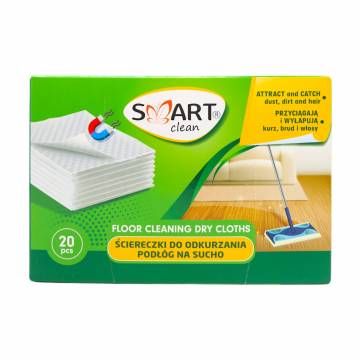 Сухие салфетки для мытья пола Smart Clean, 20 шт Сухие салфетки для мытья пола Smart Clean, 20 шт