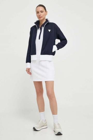 Кофта Guess MYLAH женская цвет синий с аппликацией V4GQ02 KBFB2 Кофта Guess MYLAH женская цвет синий с аппликацией V4GQ02 KBFB2