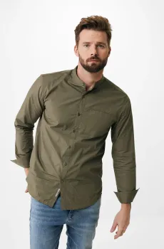 Мужская оливковая рубашка Оливковый S Mexx TU1509033M