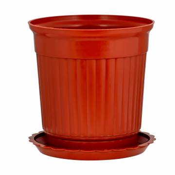 Горшок для цветов Ekodeo с поддоном, терракотовый, 1.5 л (P88905BR)