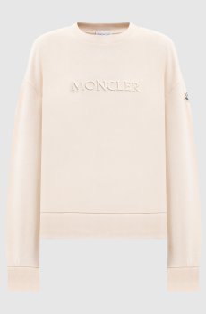 Бежевый свитшот с логотипом