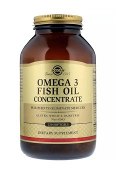 Рыбий жир Solgar Omega-3 Fish Oil Concentrate, 120 капсул
