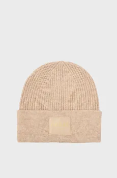 Женская бежевая шерстяная шапка BRENTON Бежевый L Guess AW5436POL03