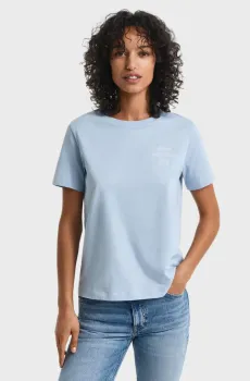 Женская голубая футболка REG GRAPHIC Голубой S Gant 4200590