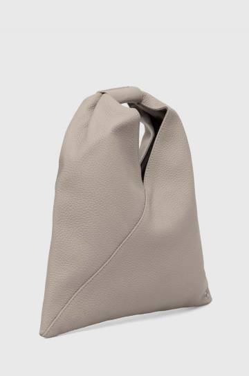 Кожаная сумочка MM6 Maison Margiela цвет серый SB6WD0013 Кожаная сумочка MM6 Maison Margiela цвет серый SB6WD0013
