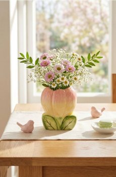 Квітковий горщик у формі тюльпана - різнобарвний