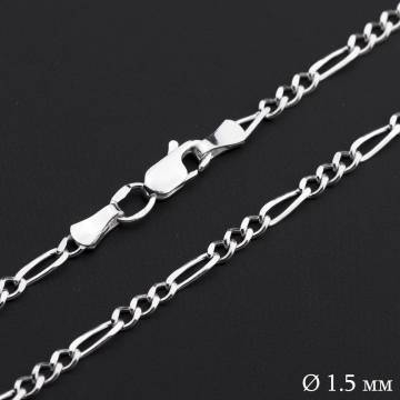 Серебряная цепочка плетение Фигаро 3+1 б010883 Серебряная цепочка плетение Фигаро 3+1 б010883