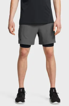 Мужские серые шорты UA Vanish Woven 2in1 Sts Серый S Under Armour 1373764-025