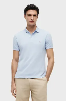 Мужское голубое поло CORE 1985 SLIM Голубой XL Tommy Hilfiger MW0MW17771