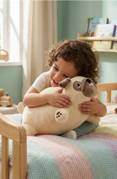 Плюшева іграшка у формі собаки - кремовий