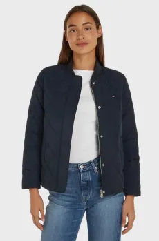 Женский темно-синий бомбер LW QUILTED BOMBER JACKET Синий XS Tommy Hilfiger WW0WW42376