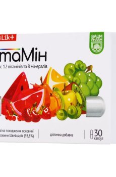 Комплекс 12 витаминов и 8 минералов ВитаМин Baum Pharm VitaLik+, 30 капсул