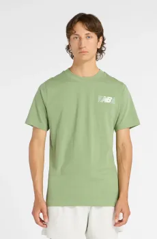 Мужская зеленая футболка NB Lines Зеленый L New Balance MT6179UMAAR