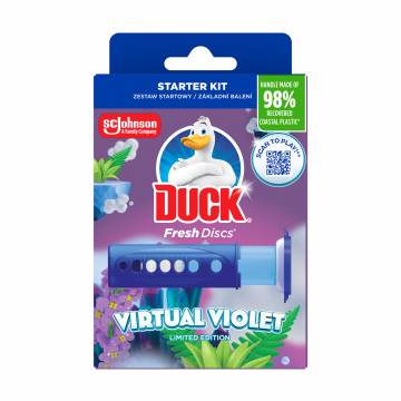 Диски чистоты для унитаза в дозаторе Duck Virtual Violet, 36 мл Диски чистоты для унитаза в дозаторе Duck Virtual Violet, 36 мл