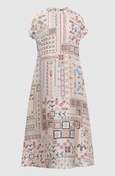 Белое платье миди Javier из шелка