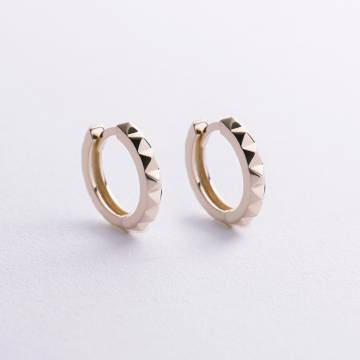 Серьги - кольца "Mona" в желтом золоте с08874 Серьги - кольца "Mona" в желтом золоте с08874