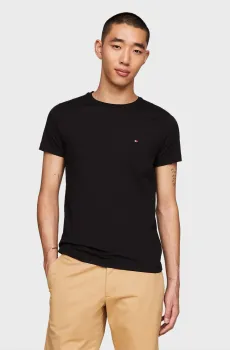 Мужская черная футболка CORE STRETCH SLIM Черный 3XL Tommy Hilfiger MW0MW27539