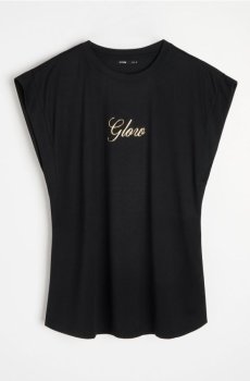 Футболка з домішкою віскози - чорний