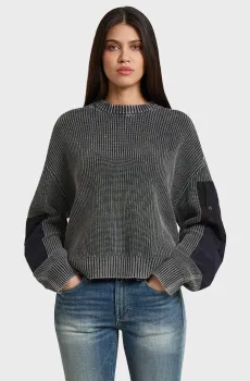 Женский темно-синий свитер Washed Синий S G-Star RAW D30720,D630