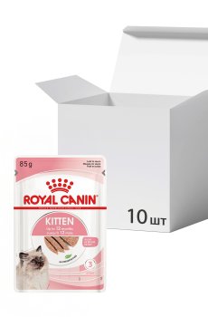 Упаковка влажного корма для котят Royal Canin Kitten паштет, 85 г * 10 шт