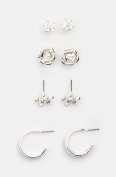 Сережки, 3 пари - срібний