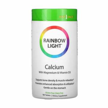 Кальций с магнием и витамином D3 Rainbow Light Calcium With Magnesium & Vitamin D3, 180 таблеток