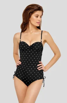 Женский черный купальник в горошек Черный 38C MARC&ANDRE L2026-961/OB