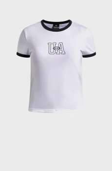 Детская белая футболка G Ringer Tee Белый 7 Under Armour 6013512-100