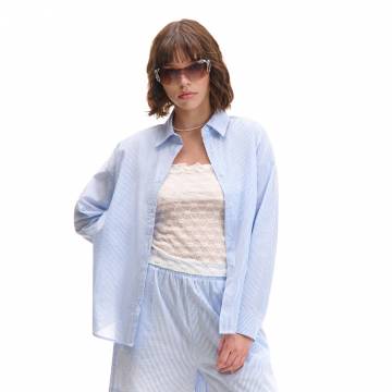 Cropp - Сорочка в смужку - блідо-блакитний Cropp - Сорочка в смужку - блідо-блакитний