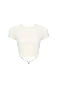 Женский молочный топ Белый M HUGO 9782