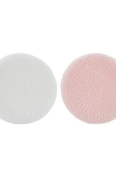 Спонж-пуховка для пудры Cosmo Shop розово-белый, 55 мм, 2 шт (CS050RW)