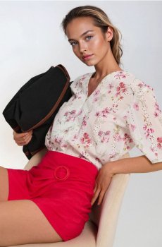 Бавовняна мереживна сорочка - різнобарвний