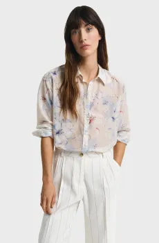 Женская бежевая блуза с узором REL FLORAL PRINT Бежевый 36 Gant 4300478