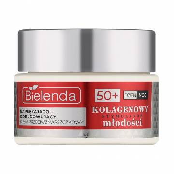 Подтягивающий и восстанавливающий крем для лица Bielenda Collagen Youth Stimulator Cream 50+ против морщин, 50 мл Подтягивающий и восстанавливающий крем для лица Bielenda Collagen Youth Stimulator Cream 50+ против морщин, 50 мл
